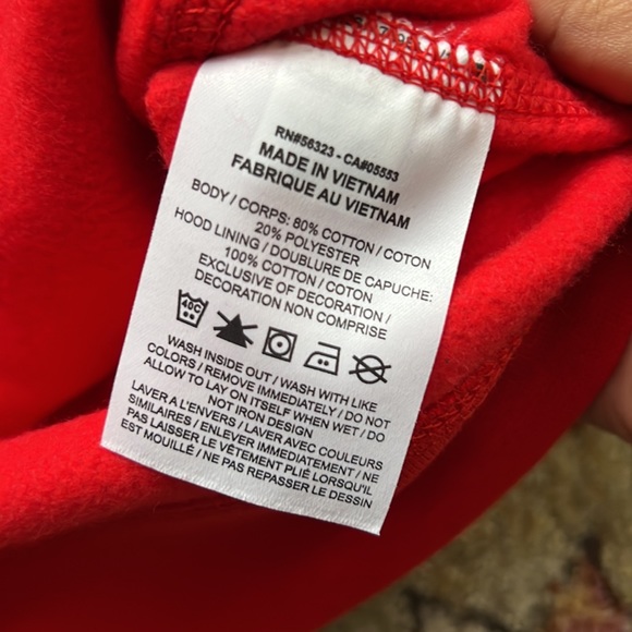 Nike Sportswear Club Fleece Older Kids' Red Pullover Hoodie - Picture 6 of 11